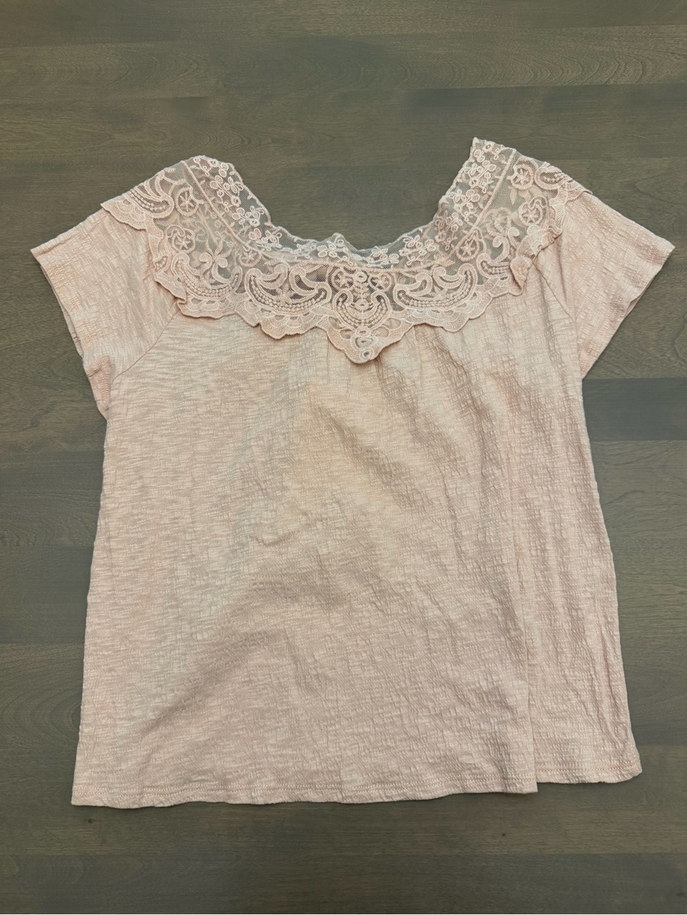 Altar’d State Misty Rose Lace Back Tie Top Size Medium NWT